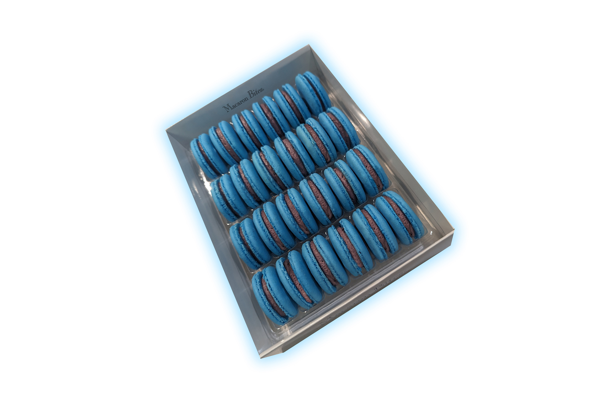 Blueberry Macaron Cookies Gift Box - 24 Count